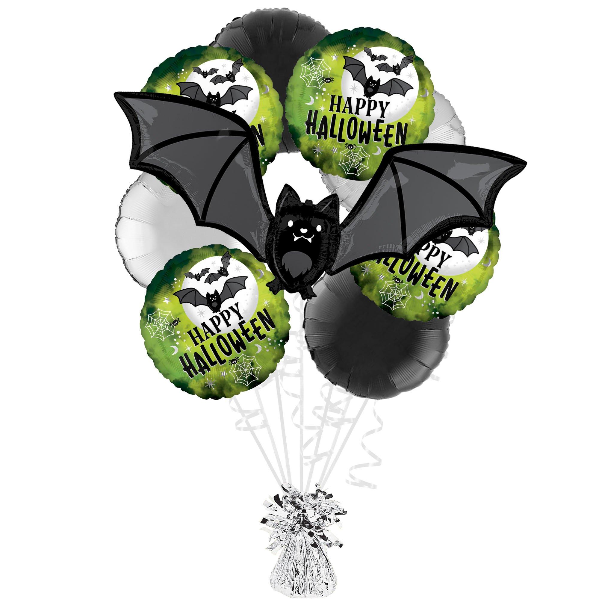 Batty Glow Halloween Foil Balloon Bouquet